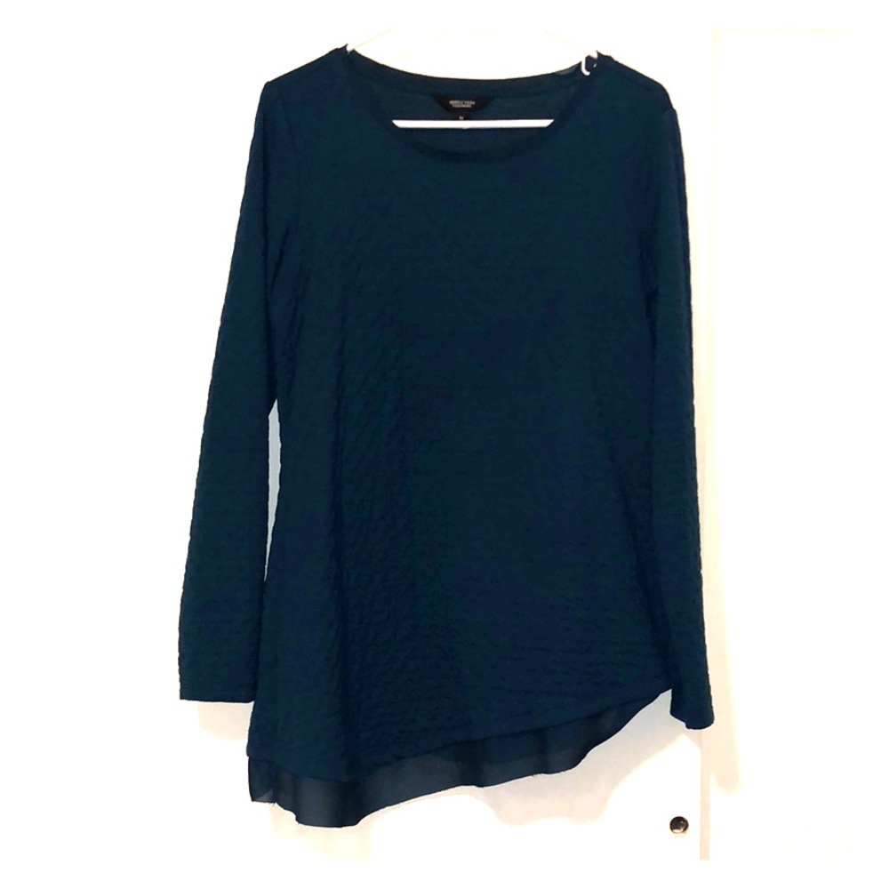 VERA WANG Dark Teal Tunic Size M